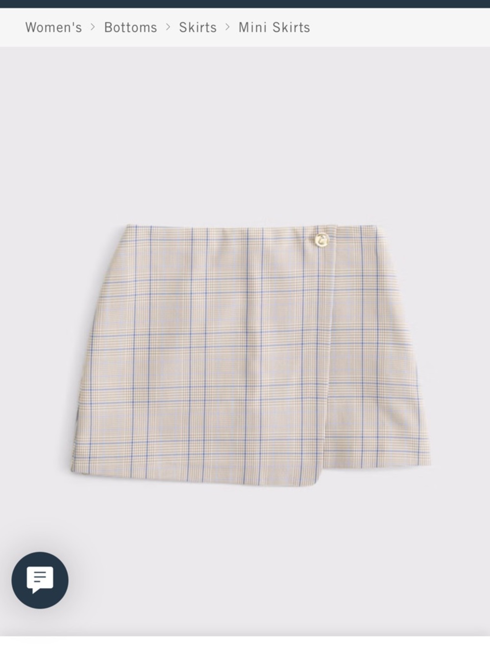 Abercrombie and fitch wrap skirt skort M 2026 spring collection NWOT beige